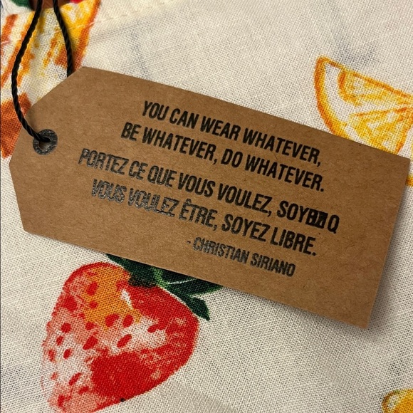 Christian Siriano Cropped Tank Linen Fruity Small - Picture 6 of 6